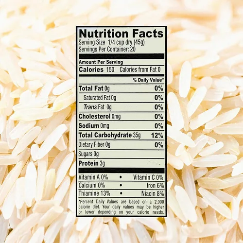 Vista 2 de Golden Crown Basmati Rice - Tarro de 32 onzas (2 libras) Arroz blanco de grano largo Sabor increíble, comidas saludables y olor aromático