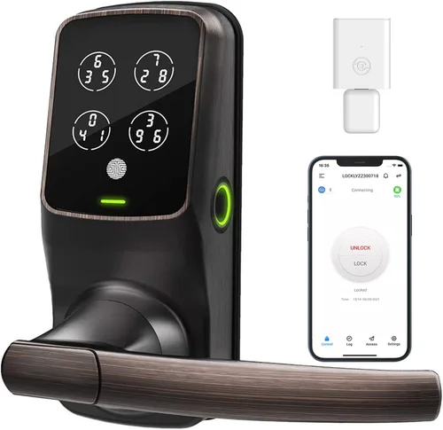 Vista 11 de Lockly Secure Pro Wi-Fi - Cerradura inteligente para puerta con entrada sin llave y teclado digital PIN Genie®, cerradura de puerta delantera
