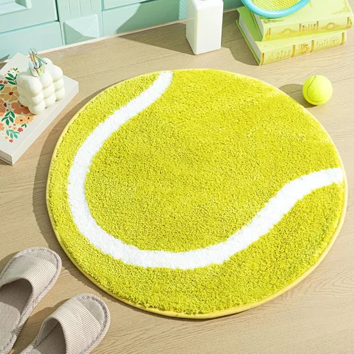 Vista 9 de Funtery Alfombra de fútbol para niños y fanáticos de los deportes, decoración de habitación de juego, tapete antideslizante, alfombra de área