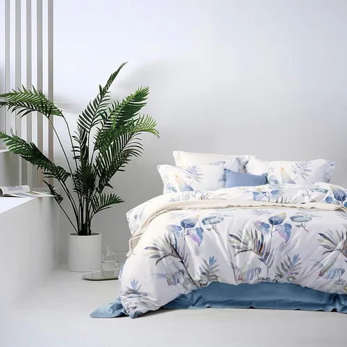 Vista 7 de MILDLY Juego de funda nórdica floral de mármol azul y verde acuarela 3