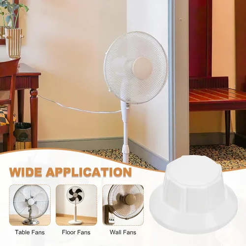 Vista 5 de Cubiertas de tuerca de hoja de ventilador de orificio universal Blanco