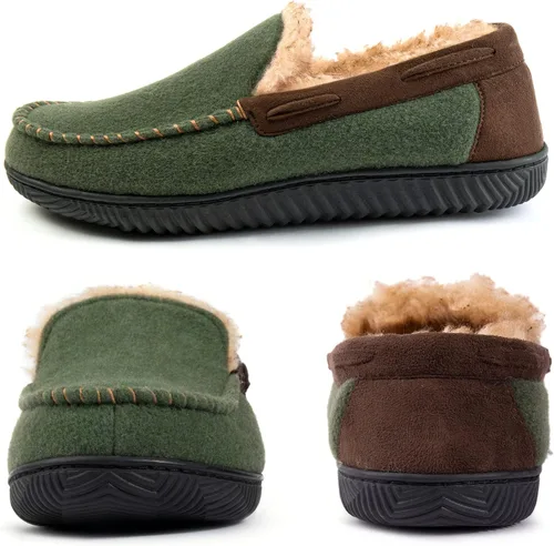 Vista 3 de RockDove Hearthfire - Pantuflas de espuma viscoelástica para hombre