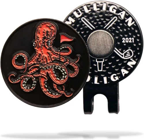 Vista 33 de MULLIGAN HOOLIGAN® Marcador de pelota de golf + clip magnético para sombrero Esmalte de alta calidad Regalo divertido para los amantes del golf