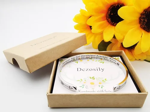 Vista 213 de Pulseras inspiradoras para mujer, joyería de acero inoxidable, con refranes, pulsera motivacional con mensaje oculto, pulseras grabadas para mejor