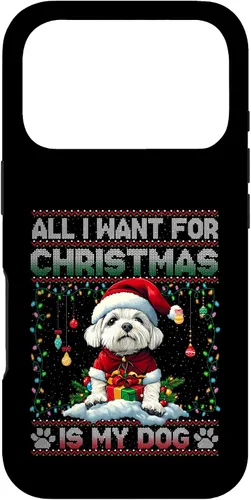 Vista 30 de Maltese Christmas Tree Lights Decorations Dog Lover Xmas Case for iPhone 17