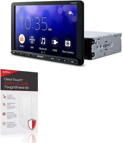 Vista 2 de BoxWave Protector de pantalla compatible con Sony XAV-AX8100 – ClearTouch Anti-Glare ToughShield 9H (paquete de 2), protector de pantalla