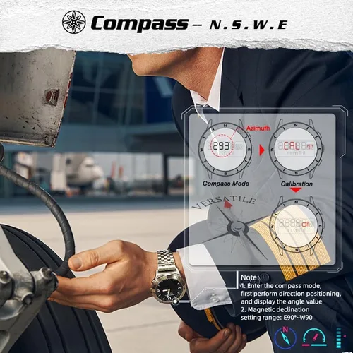 Vista 4 de DIDITIME Relojes tácticos para hombres, relojes militares para hombres, impermeables, 164 pies, reloj de fitness, relojes digitales para hombre