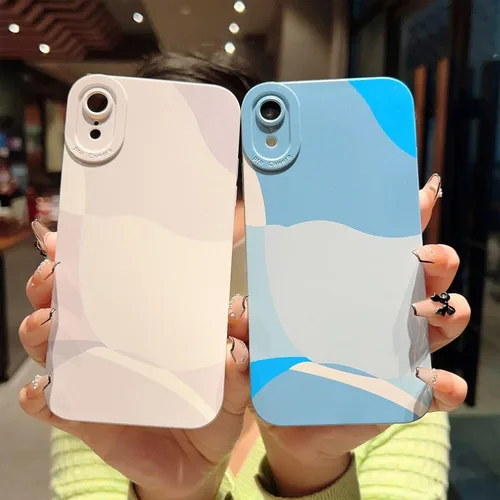 Vista 5 de Funda compatible con iPhone XR de 6.1 pulgadas, bonita funda protectora de lente de cámara completa, delgada, suave, a prueba de golpes, para Blanco