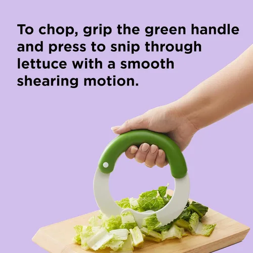 Vista 10 de Chef'n 104-259-120 SaladShears - Picador de lechuga de nailon, color blanco