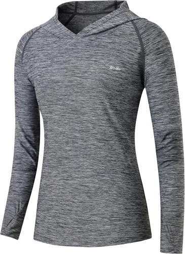 Vista 9 de Willit - Sudadera con capucha y protección solar FPU 50+ para mujer, camiseta de manga larga con FPS, ligera, para exteriores, senderismo, pesca