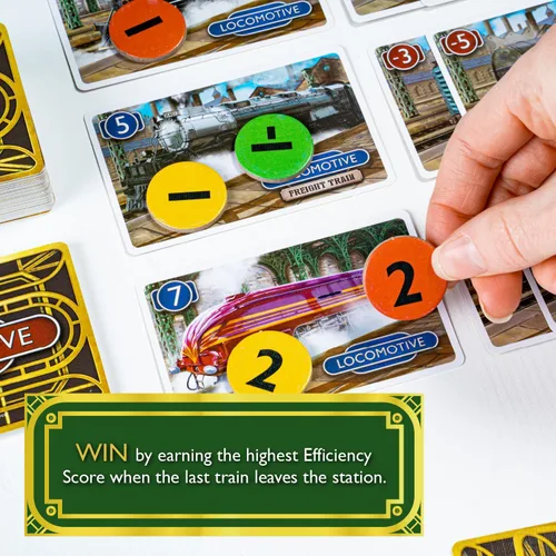Vista 4 de Calliope Games Station Master - Juego de mesa de estrategia de ferrocarril para noche de juegos en familia - Diversión para niños y adultos - 2-6