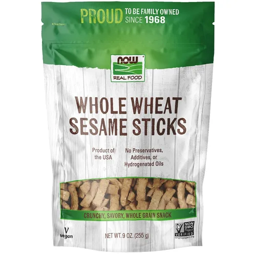 Vista 6 de NOW Foods, Palitos de sésamo cajún, producto de los Estados Unidos, sin conservantes, aditivos o aceites hidrogenados, delicioso sabor cajún