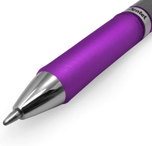 Vista 3 de Energel BL80 - Bolígrafo retráctil de gel líquido de 1.0 mm - Violeta - Paquete de 5