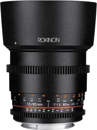 Vista 8 de Rokinon - Lentes de cine gran angular con armazón completo para Canon EF de 85 mm T1.5 AS IF UMC. Cinema lens provides smooth manual focus and