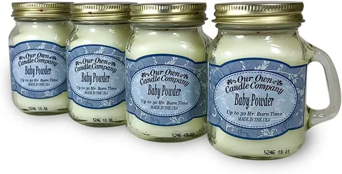 Vista 17 de Grandma's Kitchen - Mini vela perfumada en tarro Mason de Our Own Candle Company, 3.5 onzas (paquete de 4)