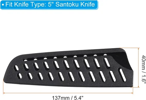 Vista 2 de PATIKIL Fundas de seguridad PP para cuchillo Santoku de 5 pulgadas, paquete de 2 cuchillos, protector de cuchillos, protector de cuchillas, funda