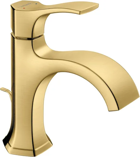 Vista 5 de hansgrohe Locarno 04810140 - Grifo para lavabo de baño de 8 pulgadas de alto con mango de bronce cepillado
