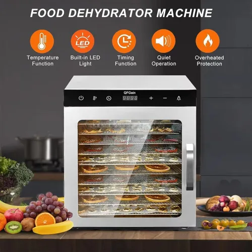 Vista 2 de Freeze Dryer, Food Dehydrator Machine with Stainless Steel Trays, 24-Hour Timer, Max Temperature 194℉, 10-Layer, 110V 220v