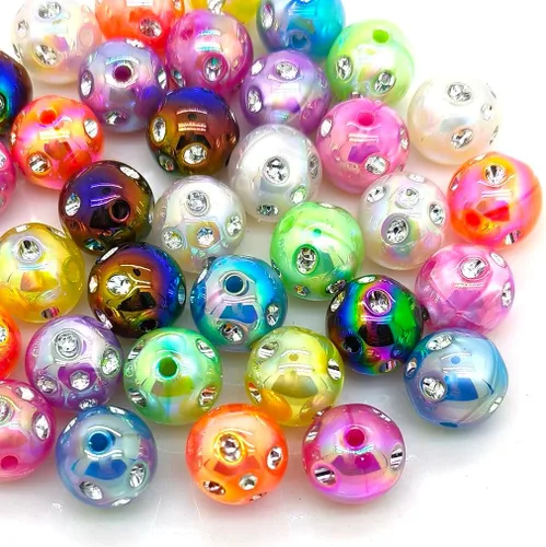 Vista 15 de Cuentas de diamantes de imitación de colores de 0.78 pulgadas, 0.63 pulgadas, 0.55 pulgadas, 0.394 pulgadas, 0.394 pulgadas, 0.394 pulgadas, 0.394