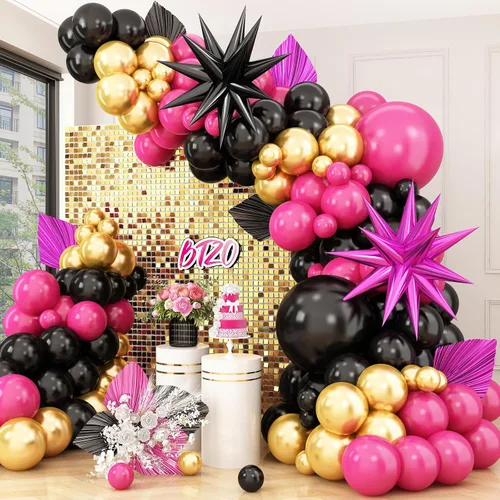 Vista 9 de Kit de arco de globos azul marino y negro, guirnalda de globos con globos de papel de aluminio metálico plateado blanco oscuro globos de látex