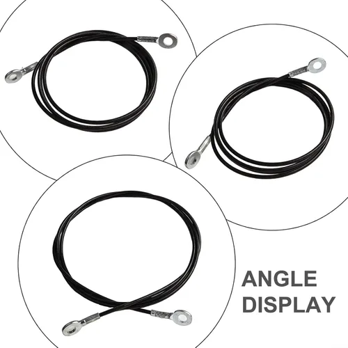 Vista 6 de High Strength Fitness Gym Replacement Cable 5mm Steel Wire with Nylon Coating, Smooth Operation (2m)