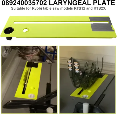 Vista 4 de 089240035702 placa de garganta se adapta a la pieza de sierra de mesa Ryobi RTS12 RTS23
