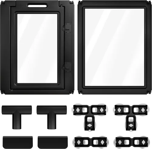 Vista 37 de FXW AuraSpace - Cerca acrílica para perros pequeños, para interiores, 24 pulgadas, 2 paneles, incluye 1 puerta y 1 panel, color negro