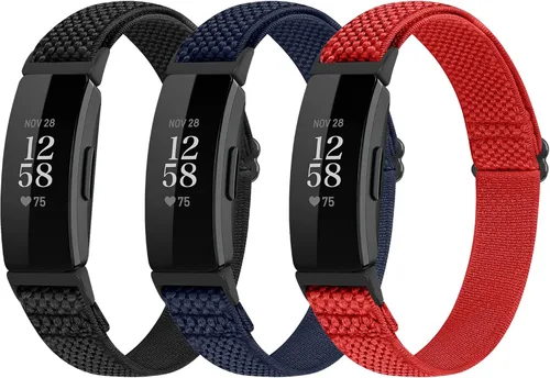 Vista 14 de Correas deportivas de nailon elásticas ajustables compatibles con Fitbit Inspire 3/Inspire 2/Inspire/Inspire HR/Ace 2/Ace 3, correas elásticas