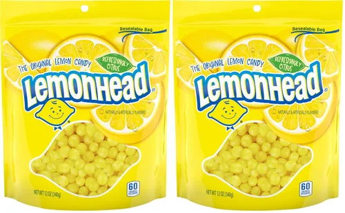 Vista 8 de Lemonhead Caramelo de limón duro, cítrico refrescante, bolsa resellable, 12 onzas