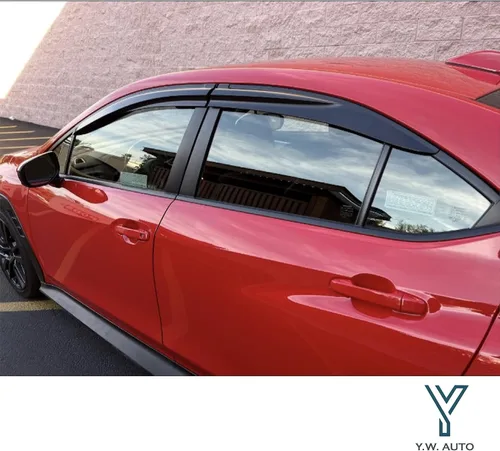 Vista 3 de YW AUTO - Deflectores de visera de ventana, protector de lluvia compatible con Subaru WRX Mugen 2022