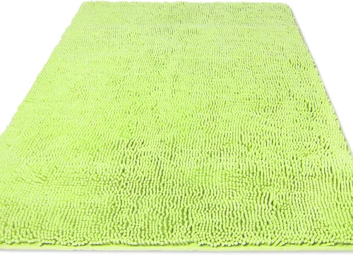 Vista 211 de Yeaban Alfombra de pasillo de baño de 24 x 72 pulgadas, antideslizante, alfombra de baño larga de felpilla gruesa, absorbente y lavable, alfombra