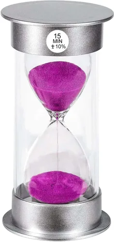 Vista 30 de Temporizador de arena de 1 minuto, reloj de arena de plástico de 1 minuto, reloj de arena pequeño de un minuto, temporizador de cristal de arena Azul