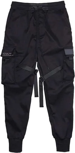 Vista 7 de Pantalón Astellarie informal, varios bolsillos, de moda, para correr, gimnasio, con cordón, estilo cargo, para hombre