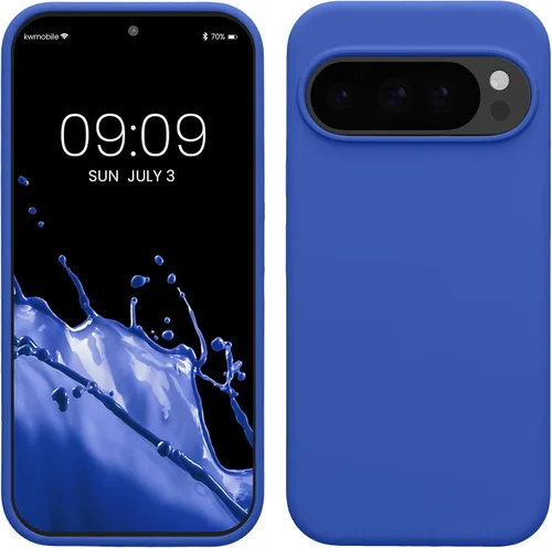 Vista 69 de kwmobile Funda Compatible con Google Pixel 6 Pro - Funda de teléfono de silicona TPU con acabado suave - Azul Arrecife