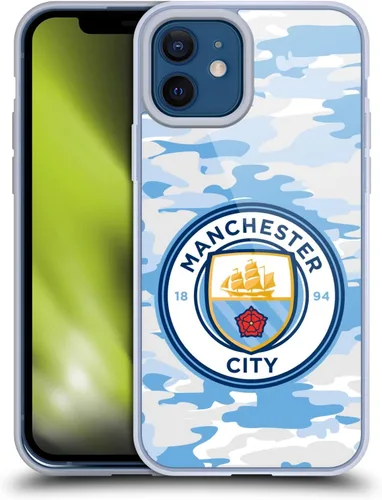 Vista 15 de Head Case Designs Funda de gel con licencia oficial del Manchester City Man City FC Blue Moon Badge Camou [protección de grado militar] compatible