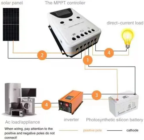 Vista 5 de ciciglow Controlador solar MPPT 100A, 12/24/36/48V, pantalla LCD, ciciglow8rd9pntya76291-13, múltiples modos de control de carga