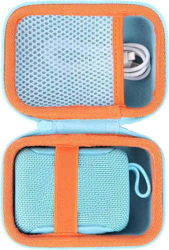 Vista 12 de Funda de silicona Lebakort compatible con altavoz portátil JBL GO 4 (Funda negra)