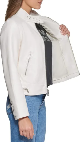 Vista 4 de Levi's Women's Faux Leather Motocross Racer Jacket (Standard and Plus)
