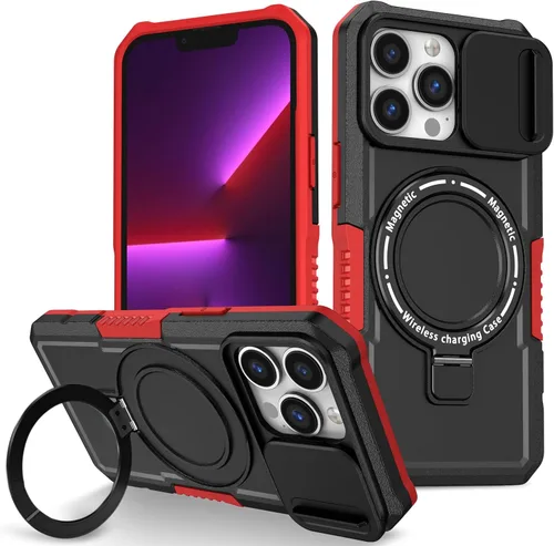 Vista 148 de Funda magnética para iPhone 11, soporte de anillo con ventana corrediza, funda protectora mate a prueba de golpes para iPhone 11 6.1, fundas
