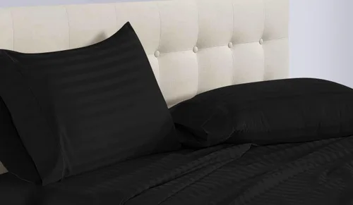 Vista 60 de Epic Cotton 100% algodón egipcio, juego de sábanas de 4 piezas de cama de agua sin adjuntar de 1000 hilos, tamaño Queen, bolsillo profundo de 15