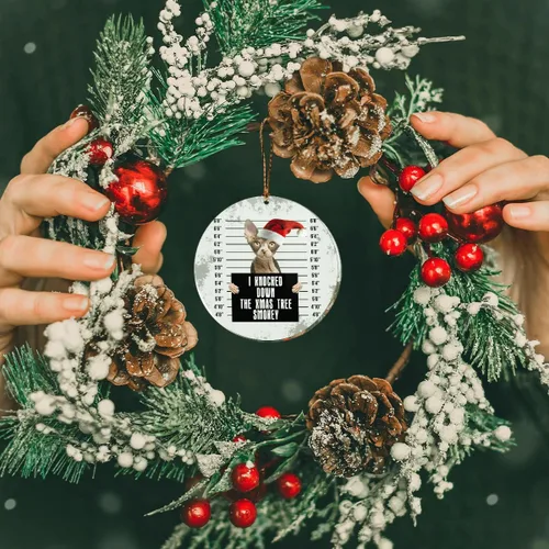Vista 5 de CUBICER Adornos personalizados para árbol de Navidad de gato, adorno de mesa colgante de acrílico, regalo de cumpleaños para amigos, mujeres, niñas