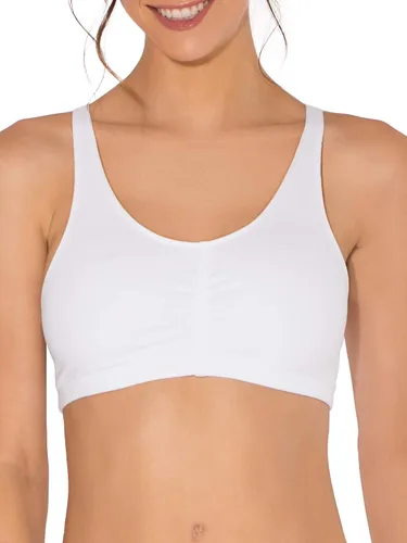 Vista 4 de Fruit of the Loom - Brasier deportivo ajustable con frente drapeado y espalda cruzada, para mujer