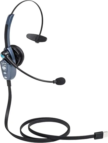 Vista 5 de Auriculares BlueParrott B250-XTS Mono Bluetooth Inalámbricos con 91% de Cancelación de Ruido, Audífonos Trucker Sobre la Cabeza con Micrófono