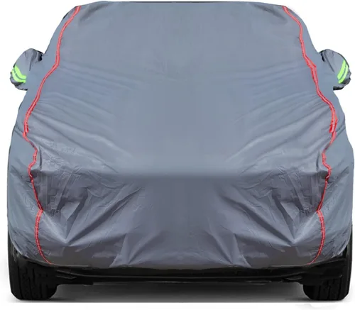 Vista 14 de Funda de Coche Transpirable de Nuevo Material, Funda Impermeable para Coche, Puertas con Candados y Cremalleras, Protección UV Impermeable
