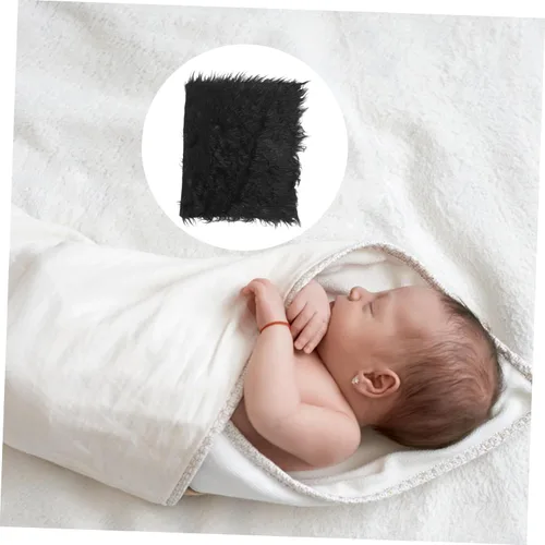 Vista 7 de Toyvian Trajes de piel sintética para niña recién nacida, accesorios para sesión de fotos de bebé, manta para niños recién nacidos, mantas