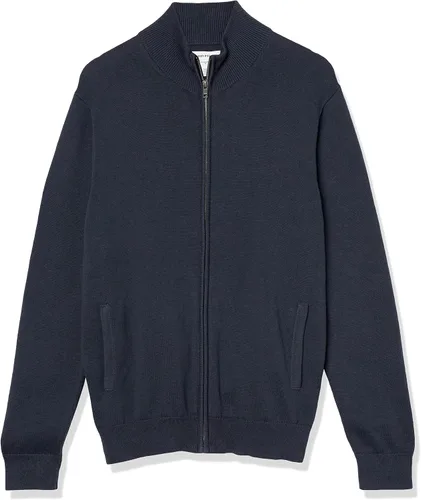 Vista 9 de Tienda Essentials - Suéter de algodón con cremallera completa para hombre
