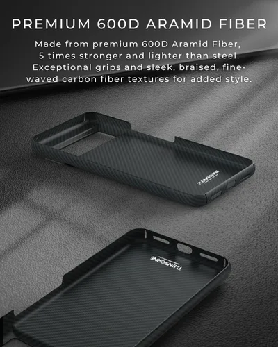 Vista 8 de Thinborne - Funda superfina para Google Pixel 8 Pro, fibra de aramida 600D más fina, se siente como si no hubiera funda, estilo minimalista