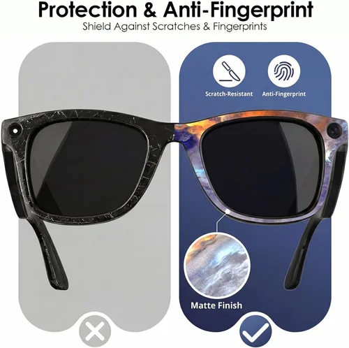 Vista 4 de Fundas protectoras compatibles con gafas Ray-Ban Meta Wayfarer Gen2/Gen1, calcomanías de vinilo 3M de alta calidad, resistentes a los arañazos