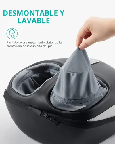 Vista 6 de Nekteck - Máquina masajeadora de pies con calor, masaje de pies Shiatsu para fascitis plantar y neuropatía, herramientas de masaje elegibles