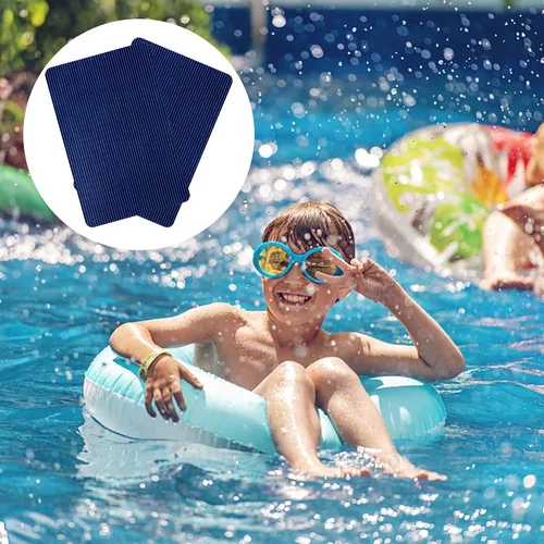 Vista 7 de Kit de reparación de cubierta de piscina de 6 piezas, kit de parche azul para cubierta de seguridad para piscina, kit de parche de malla